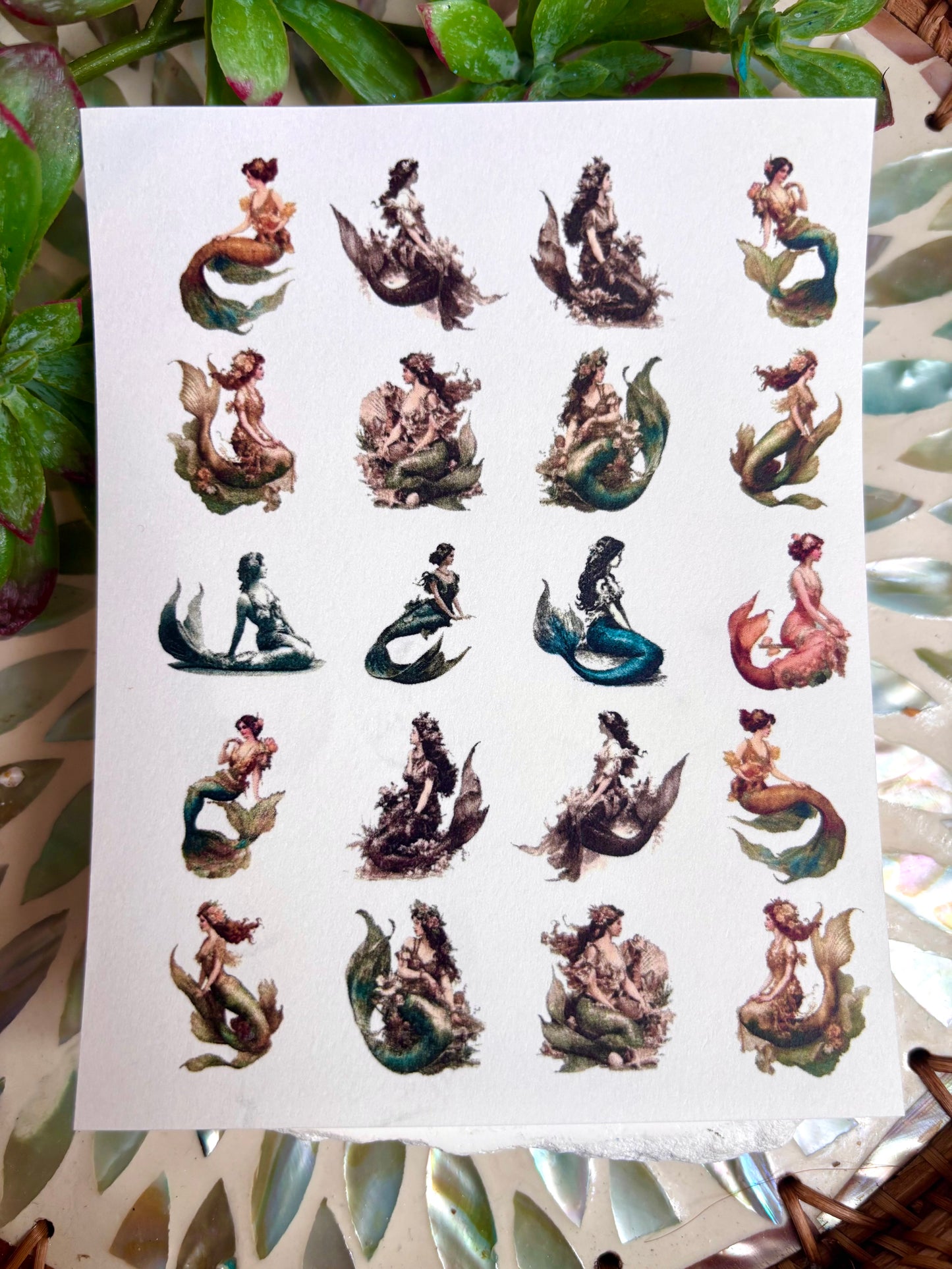 Mermaid Charm Transfer Paper