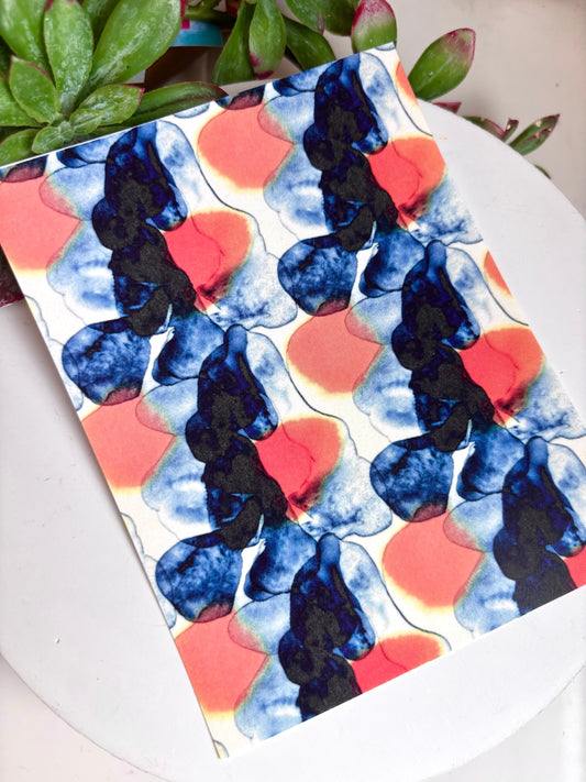 Blue & Orange Glaze Transfer Paper