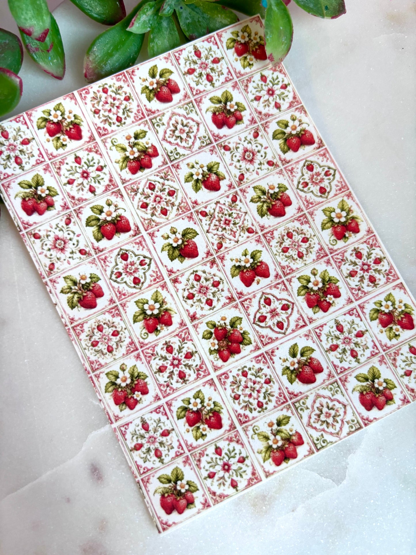 Strawberry Tile Transfer Paper
