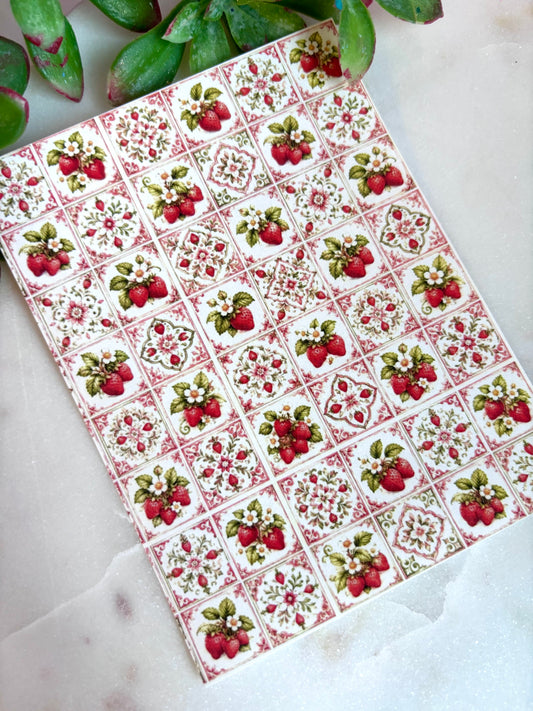 Strawberry Tile Transfer Paper