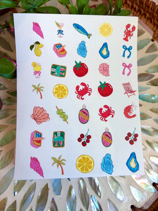 Beachy Coastal Charm Transfer Paper