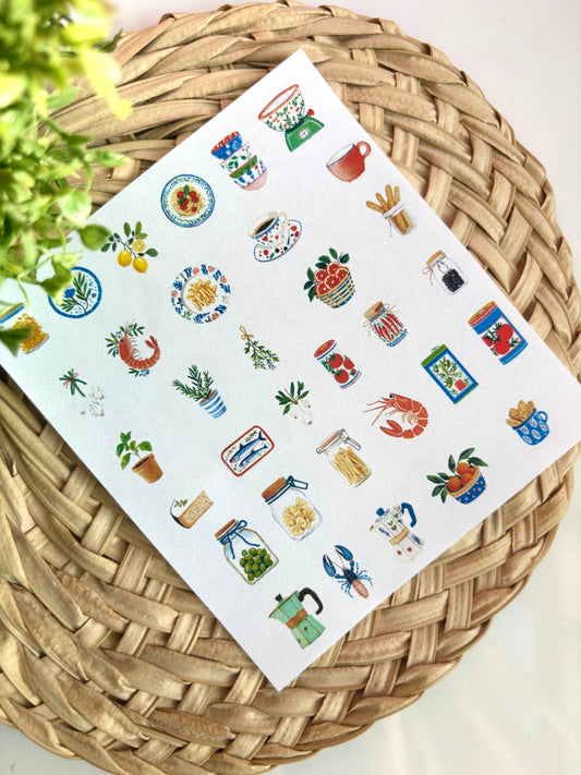 Italian Kitchen Charm Transfer Paper