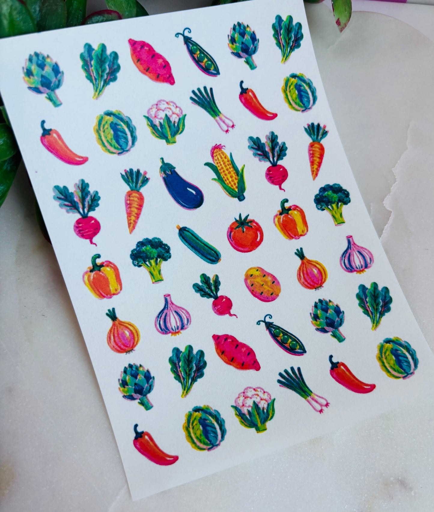 Whimsy Vegetable Charm Transfer Paper