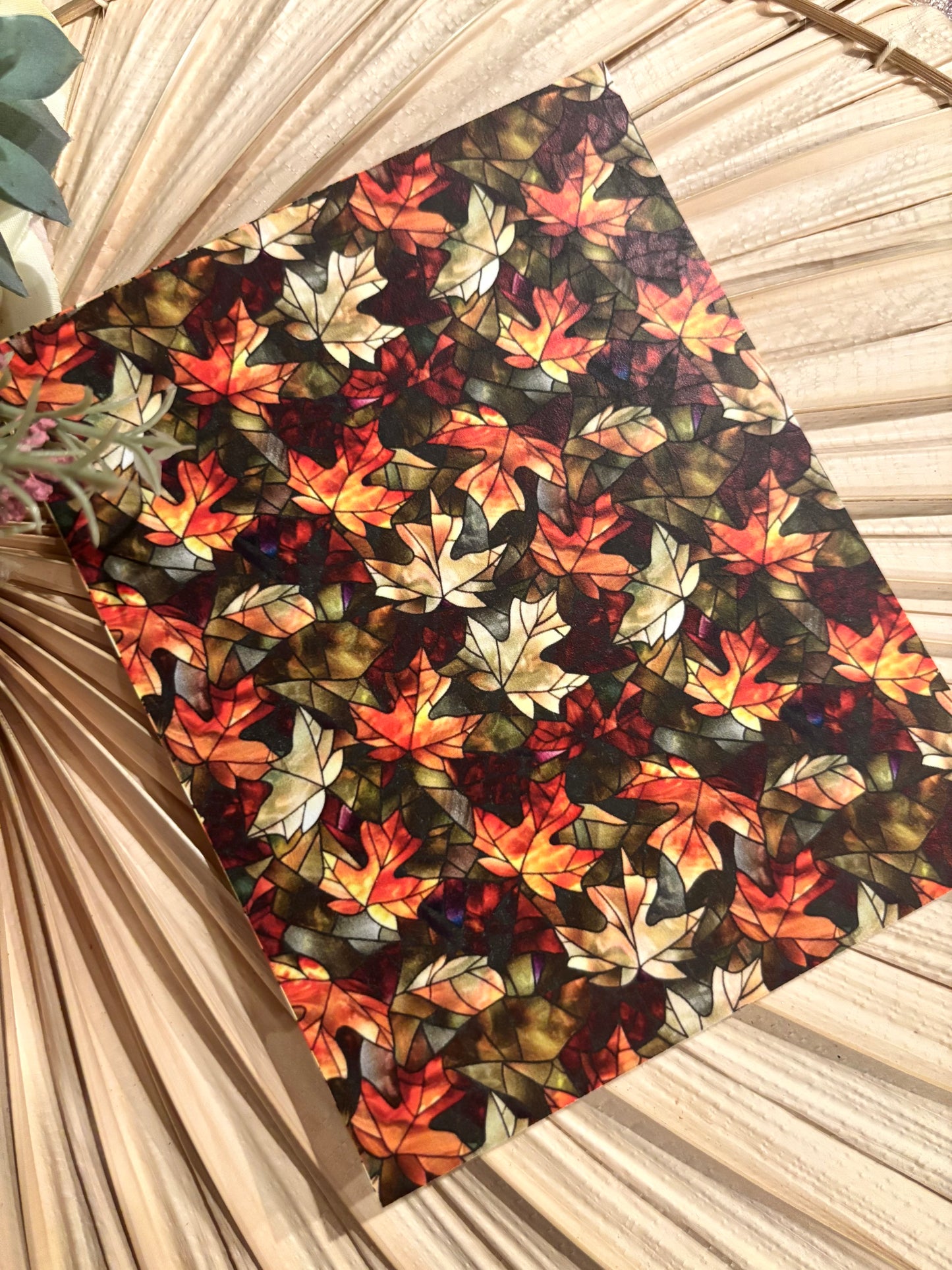 Autumn Leaves Stained Glass Transfer Paper