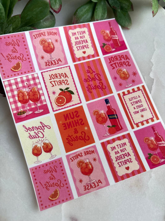 Aperol Spritz Tile Transfer Paper