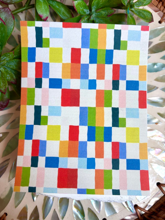 Colorful Checks Transfer Paper