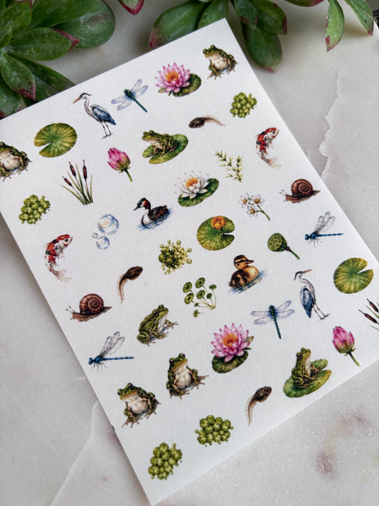 Pond Life Charm Transfer Paper