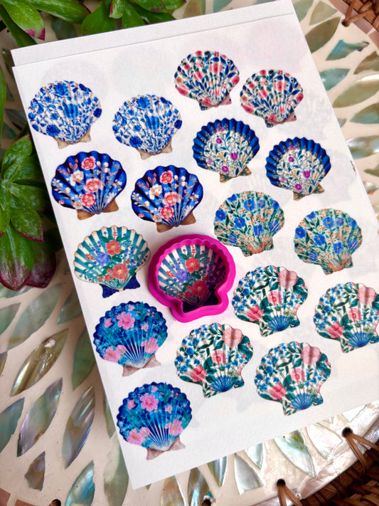 Floral Shell Cutter & Transfer Paper