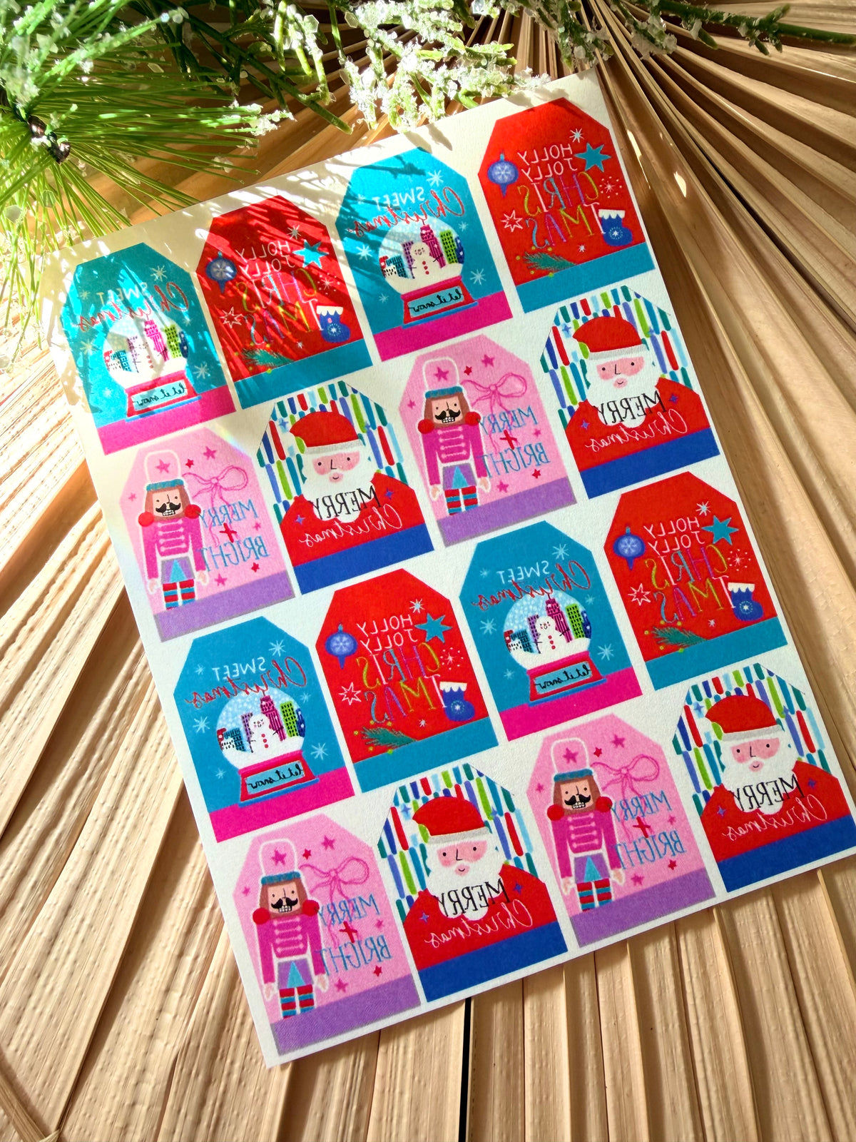 Merry Gift Tag Transfers & Fitted Cutter
