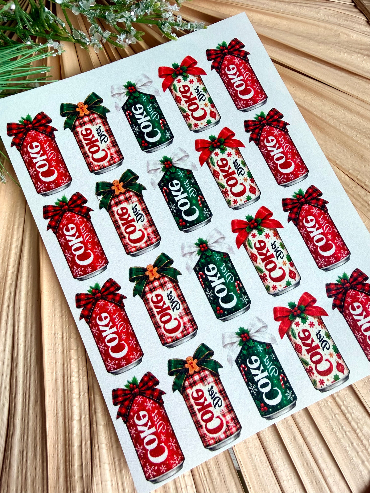 Holiday Soda Can Transfer Papers