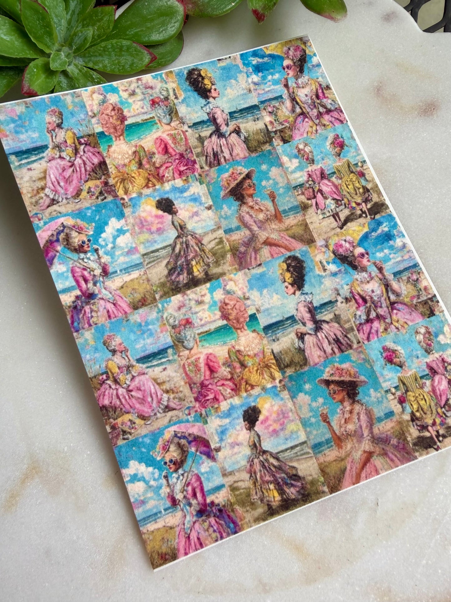 Rococo Beach Day Tile Transfer Paper