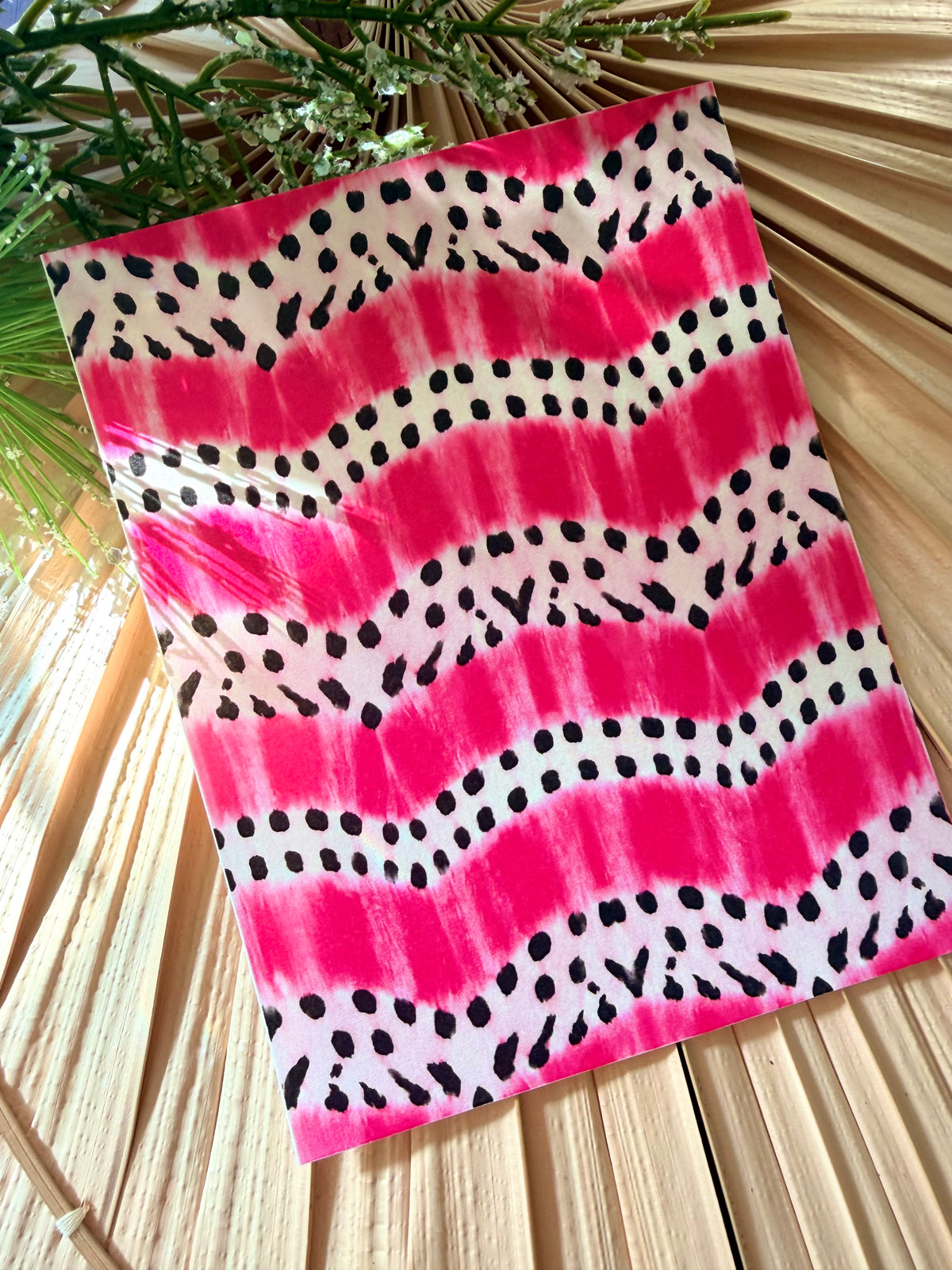 Hot Pink Spotty Stripe Transfer Paper