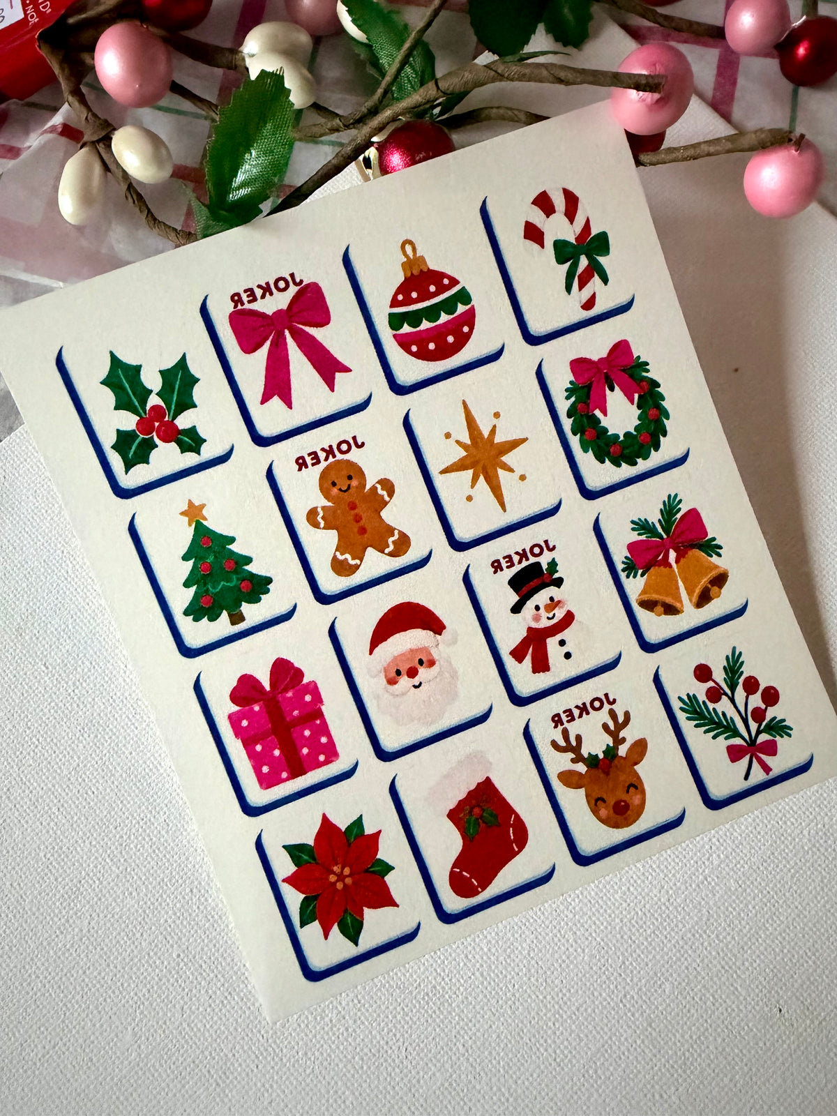 Holiday Mah Jong Transfer Papers