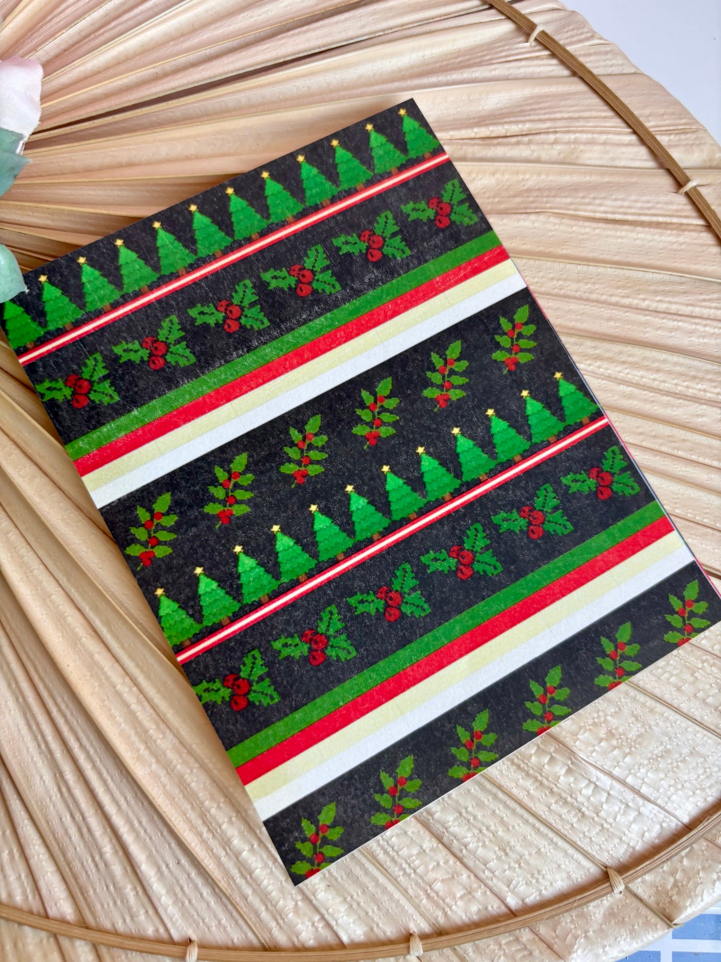 Holly Black Stripe Transfer Paper