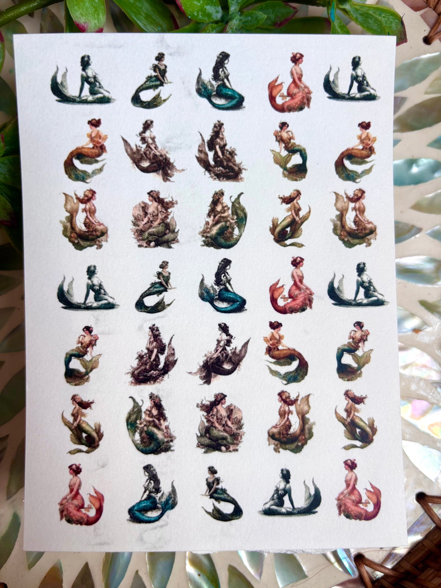 Mermaid Charm Transfer Paper