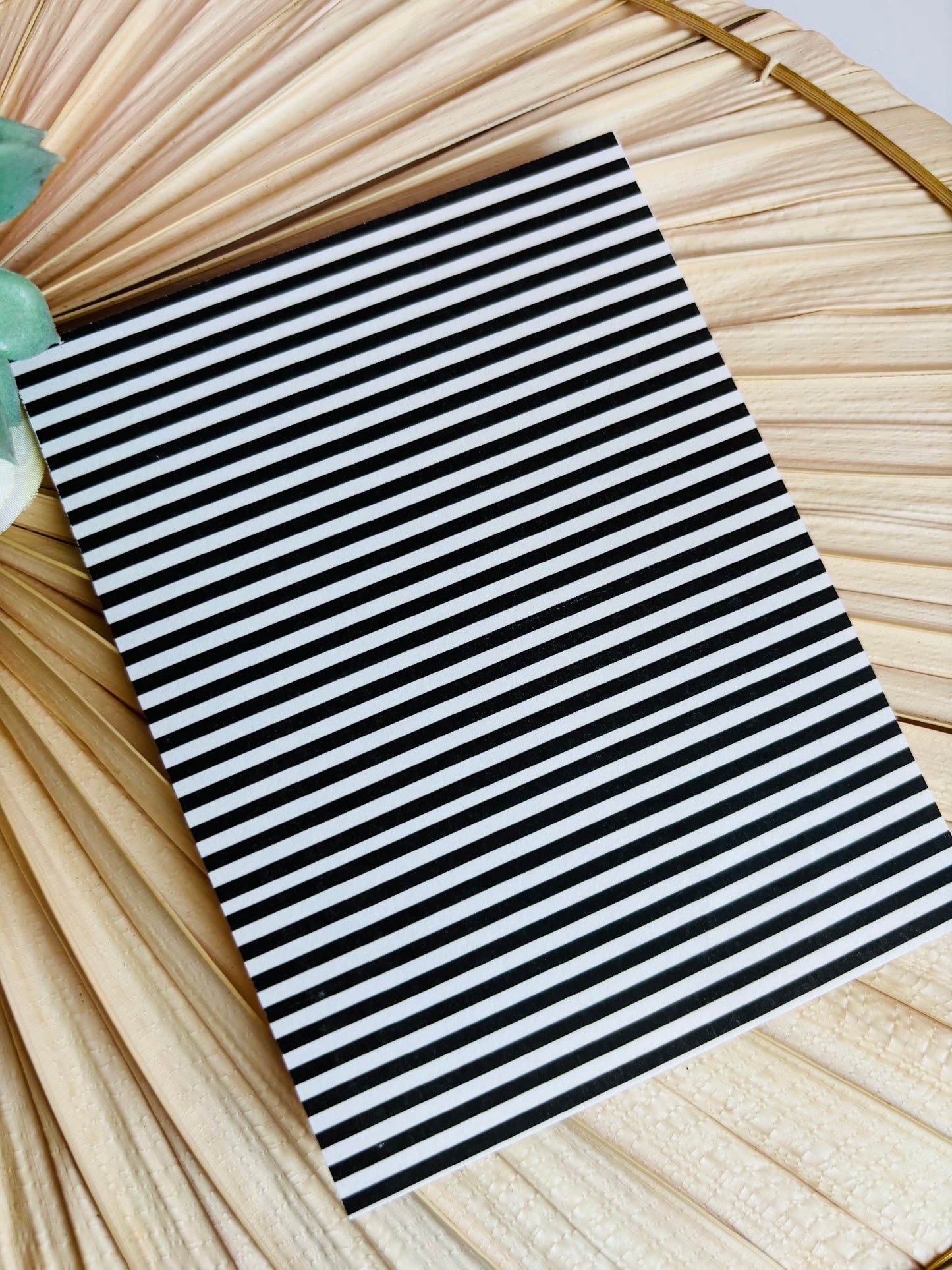 B&W Horizontal Stripes Transfer Paper