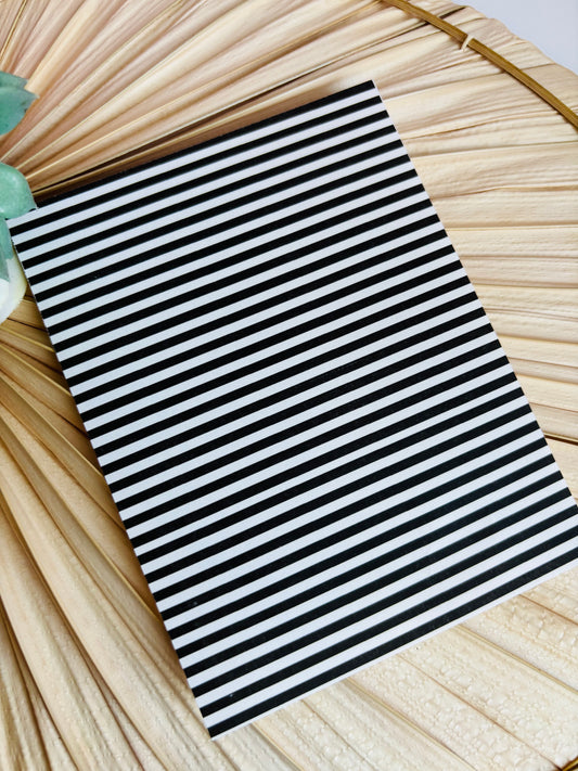 B&W Horizontal Stripes Transfer Paper