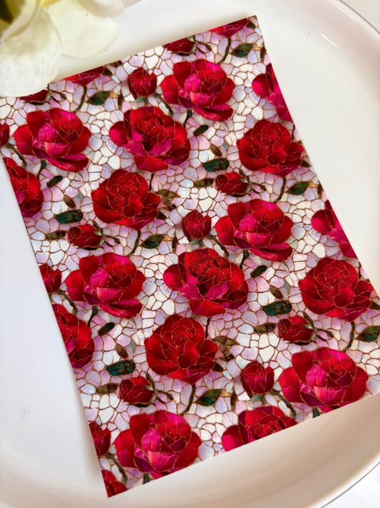 Roses on White SG Transfer Paper