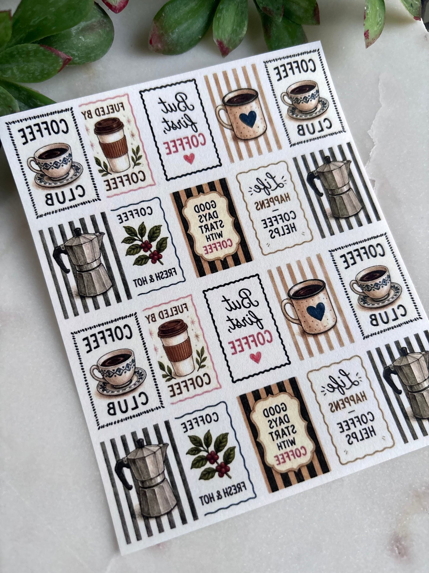 Coffee Tile Transfer Paper