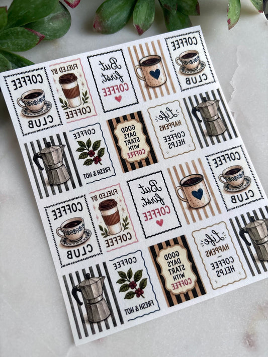 Coffee Tile Transfer Paper