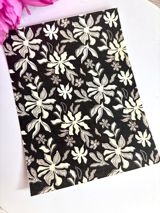 Ivory Floral BW Transfer Paper