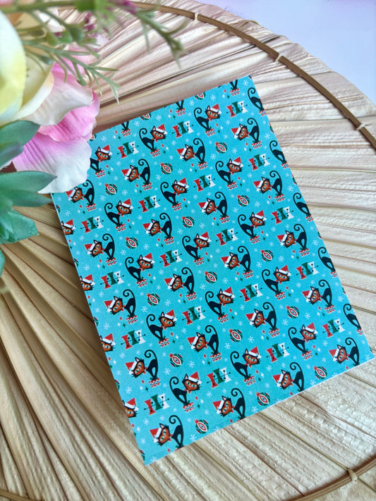 Santa Kitty Blue Transfer Paper