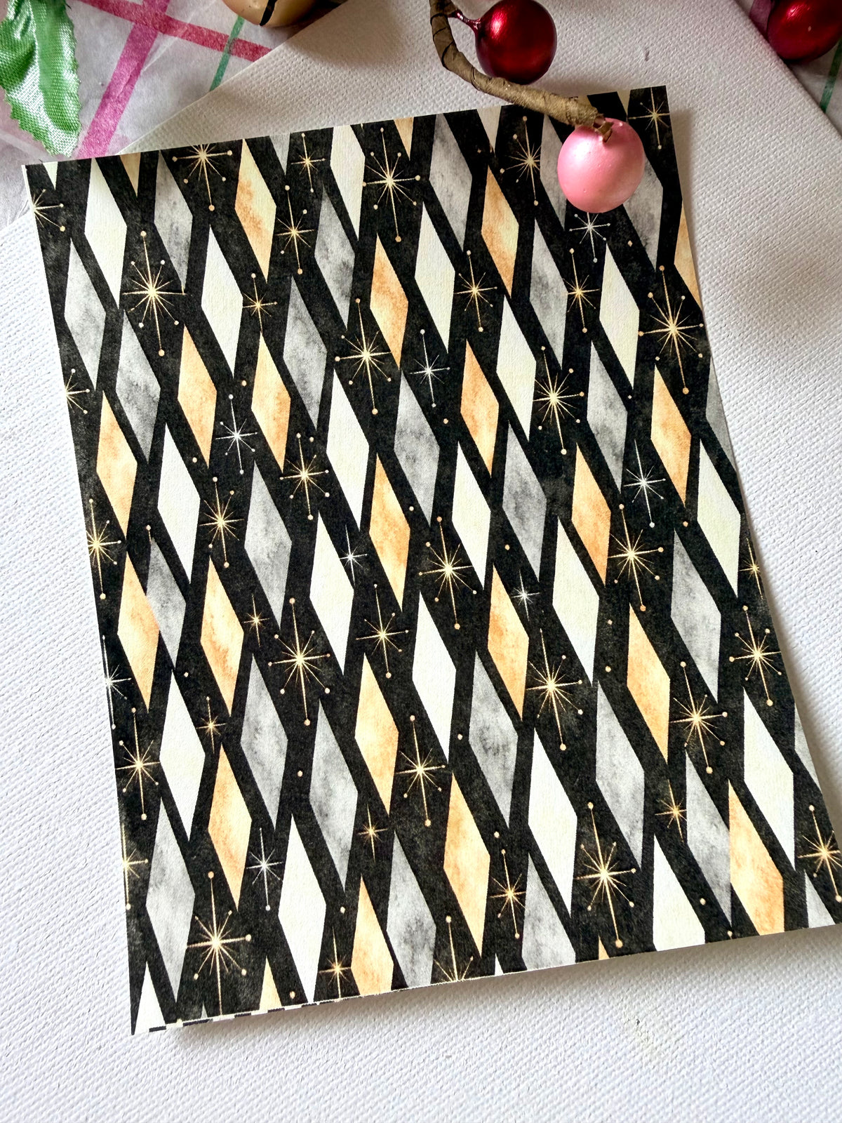 Mid Century Diamond Transfer Papers