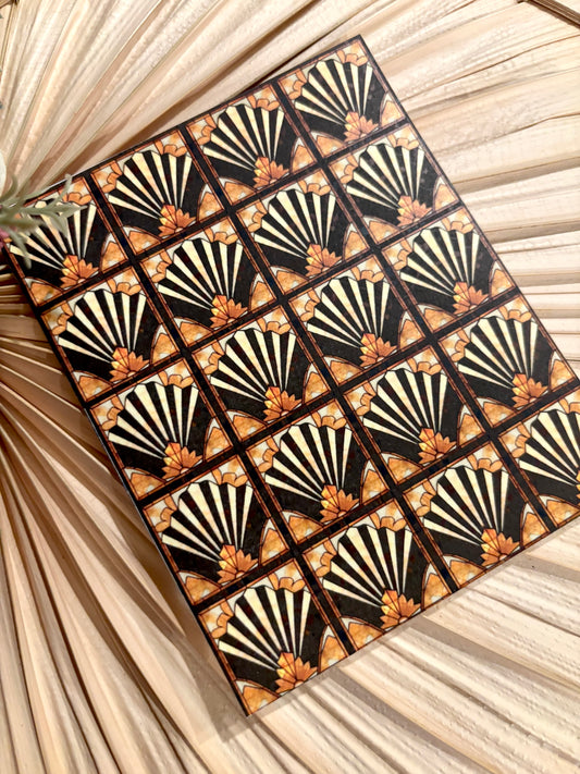 Art Deco Tile Fan Transfer Paper