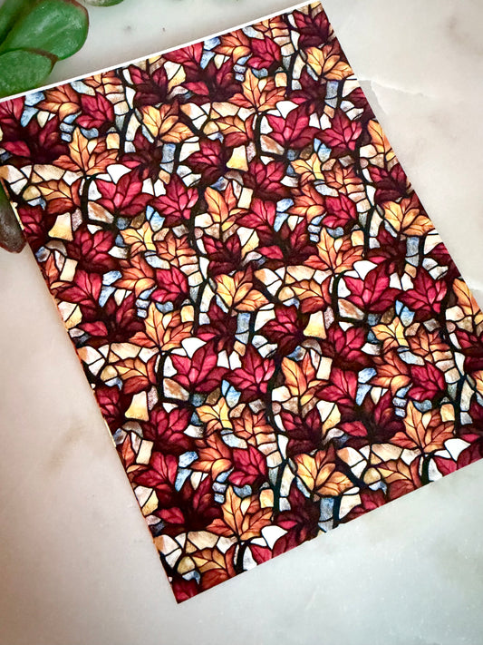 Autumn Leaves Stained Glass Transfer Papers