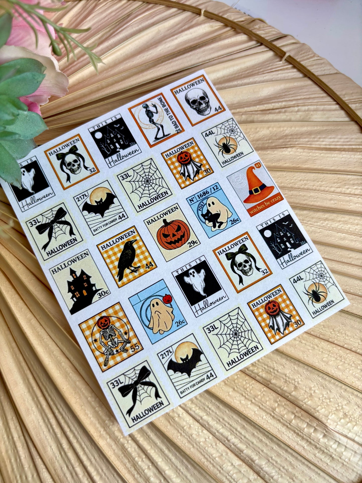 Traditional Halloween Stamp Charms Transfer Paper