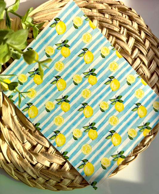 Lemon Stripe Transfer Paper