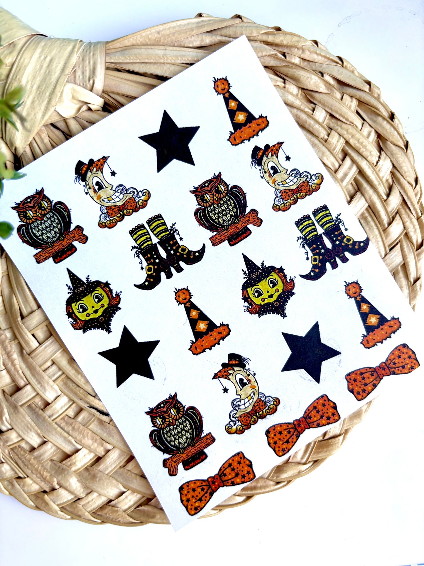 Large Vintage Halloween Charms B Transfer Paper