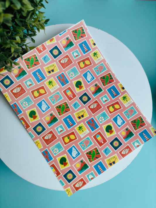 Travel Coral Transfer Paper