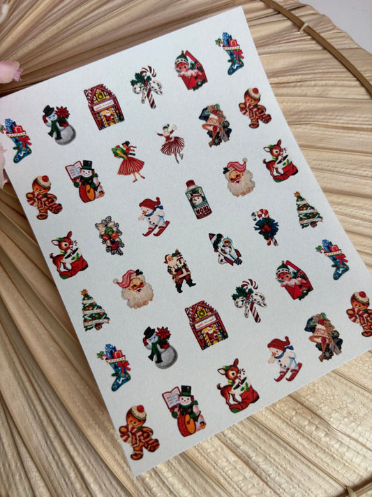 Vintage Holiday Charms Transfer Paper
