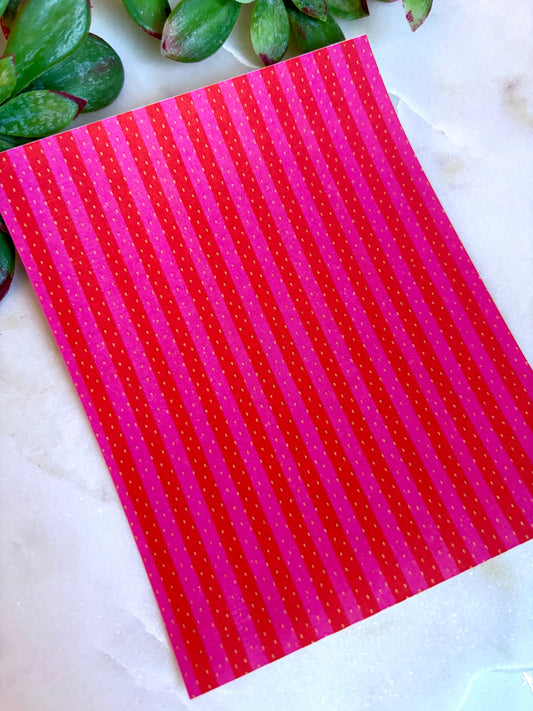 Strawberry Stripe Transfer Paper