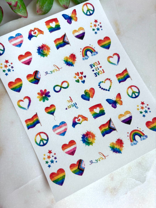Watercolor Pride Transfer Paper