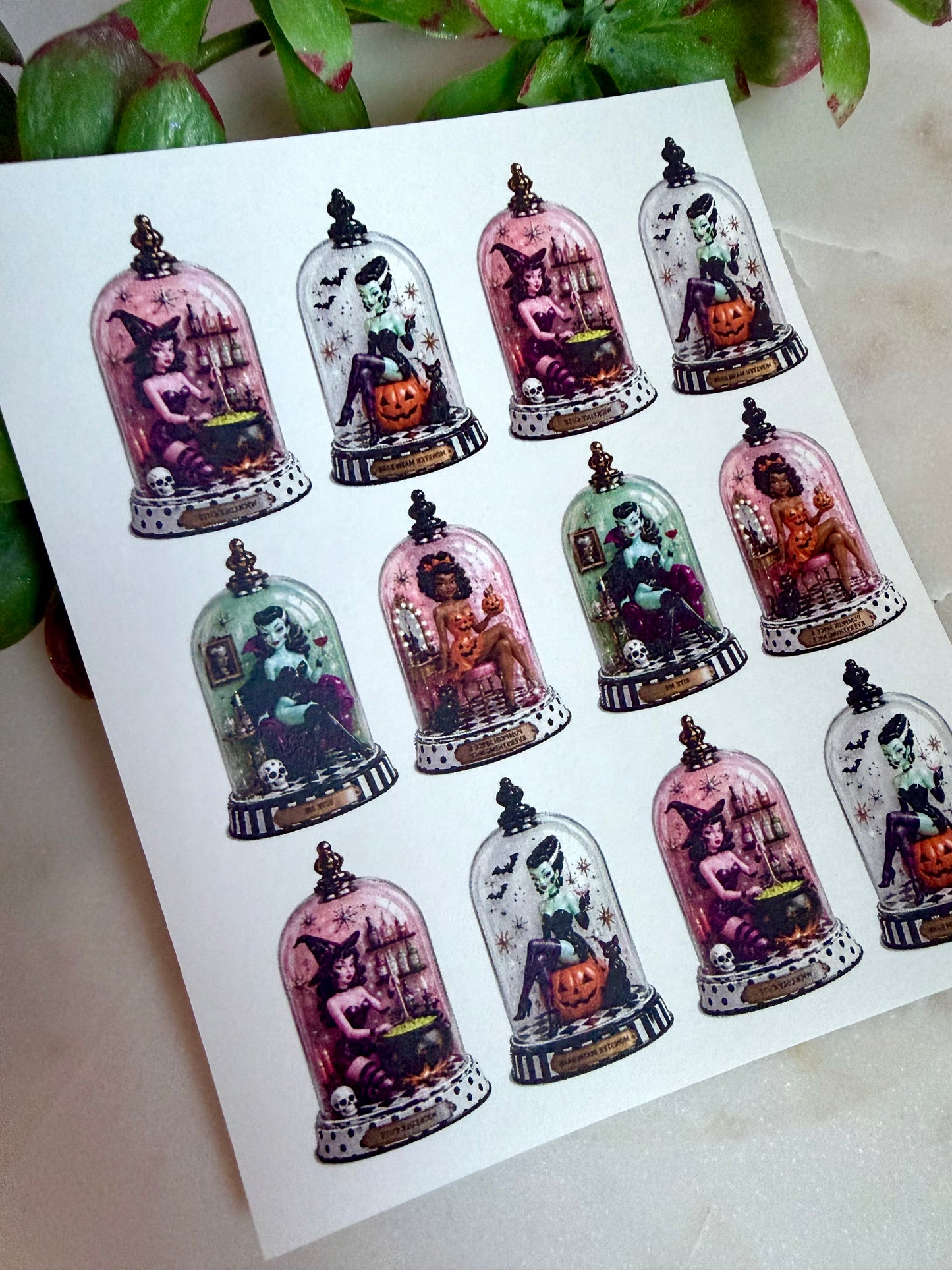 Pin-up Girl Cloche Transfer Papers