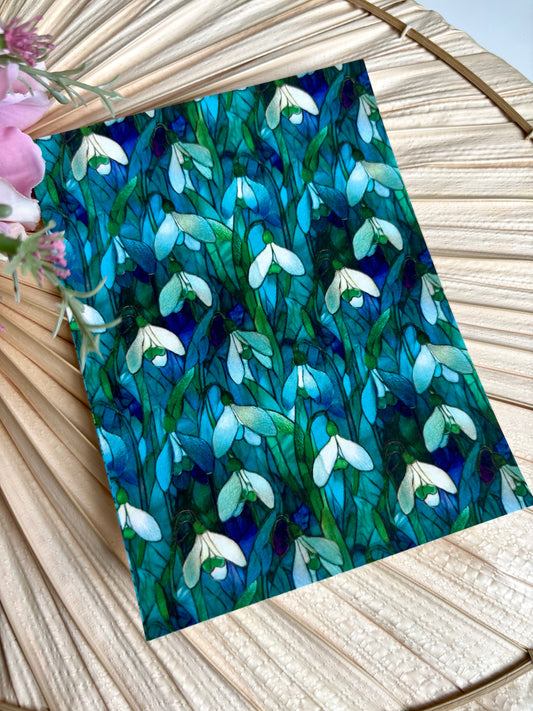 Snowdrop Blue Floral SG Transfer Paper