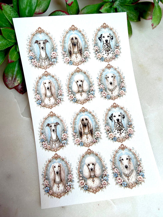 Rococo Pups Transfer Paper