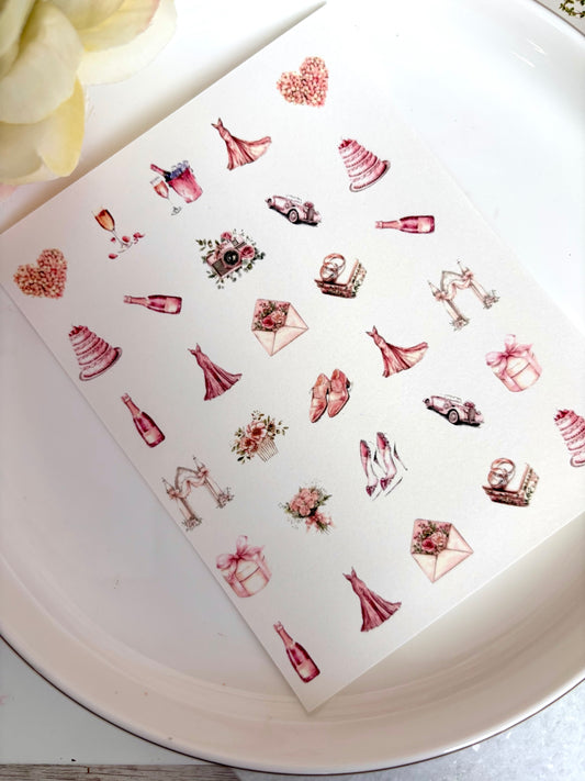 Pink Bridal Charm Paper