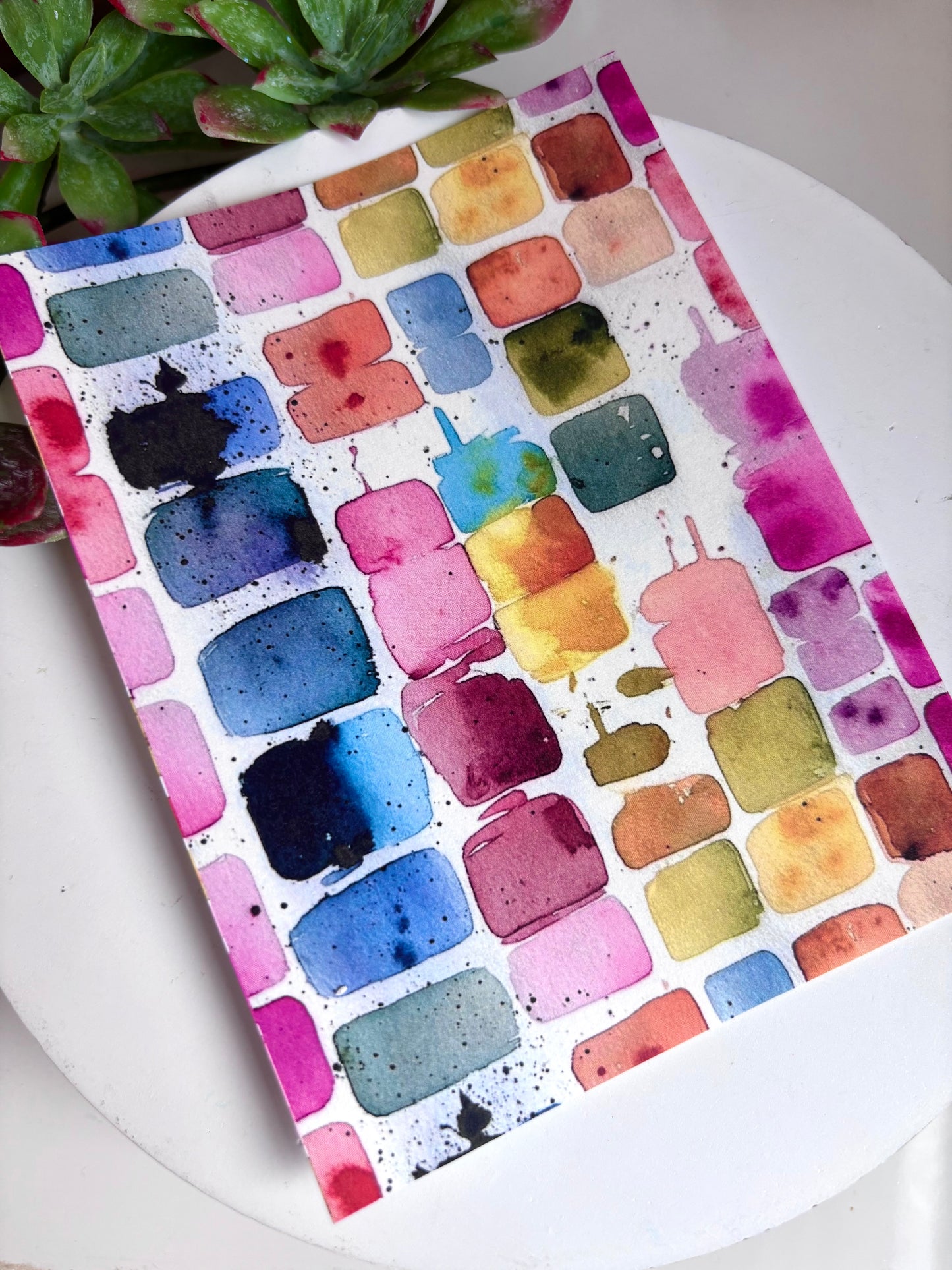 Watercolor Squares Transfer Paper