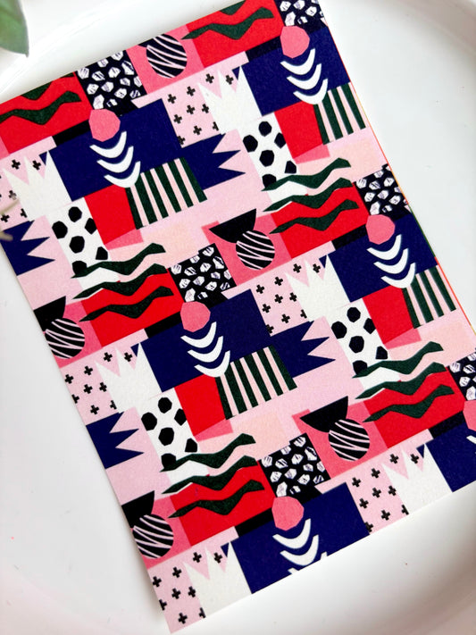 Pink Art Collage Transfer Paper