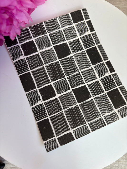 Hashed Square BW Transfer Paper