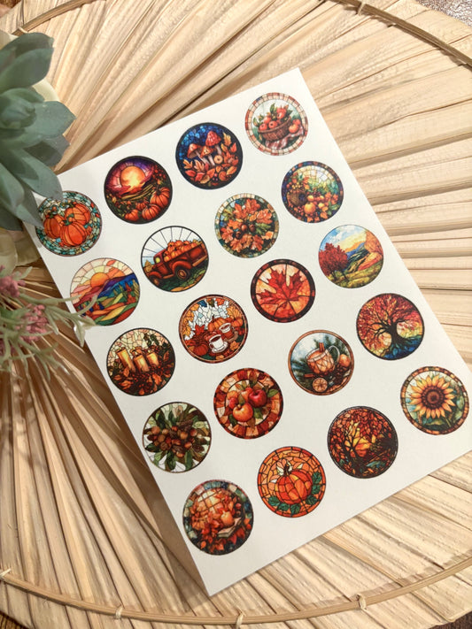 Stained Glass Autumn Transfer Paper