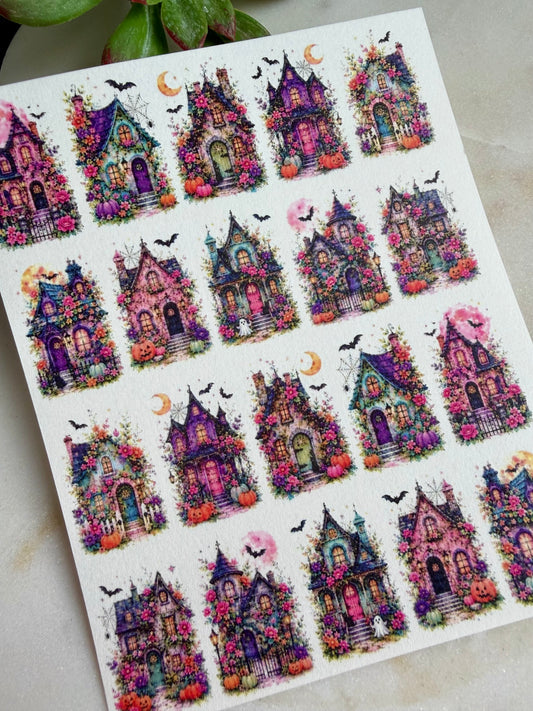 Haunted House Transfer Paper