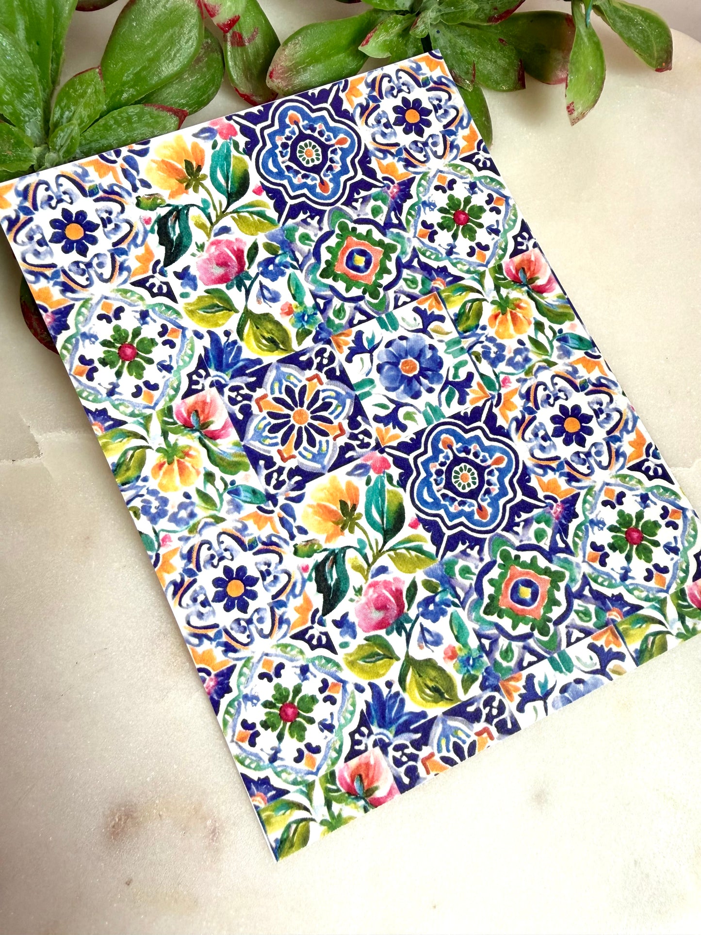 Mediterranean Floral Tile Transfer Papers