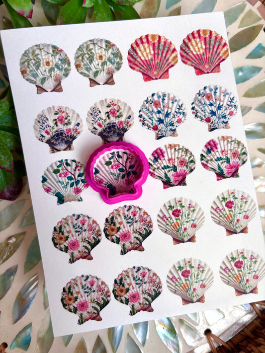 Floral Shell Cutter & Transfer Paper