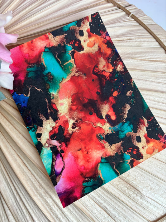 Abstract Colorful Ink Transfer Paper