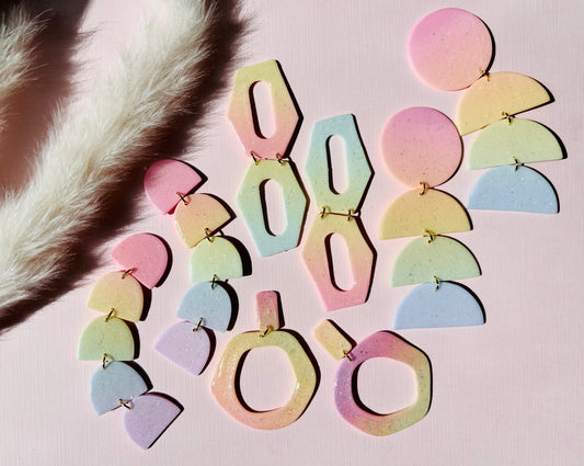 Pastel Rainbow Jelly Earrings