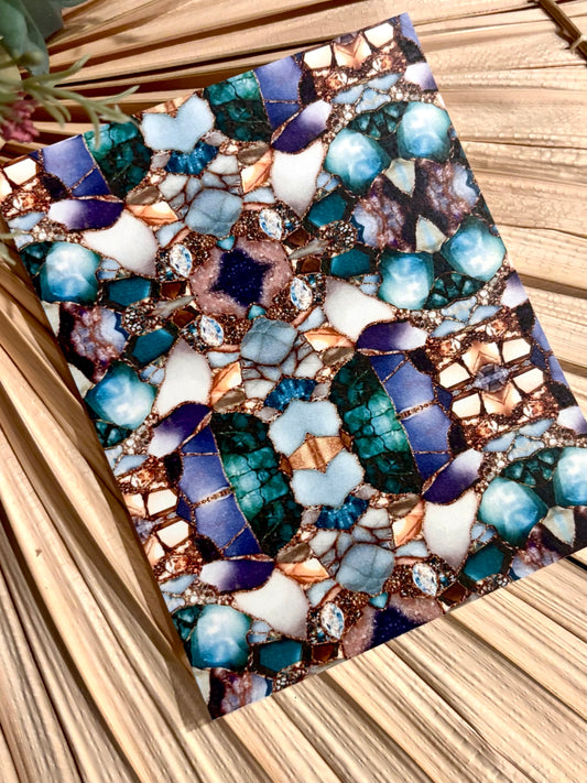 Aquamarine Kaleidoscope Transfer Paper